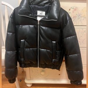 Abercrombie leather puffer
